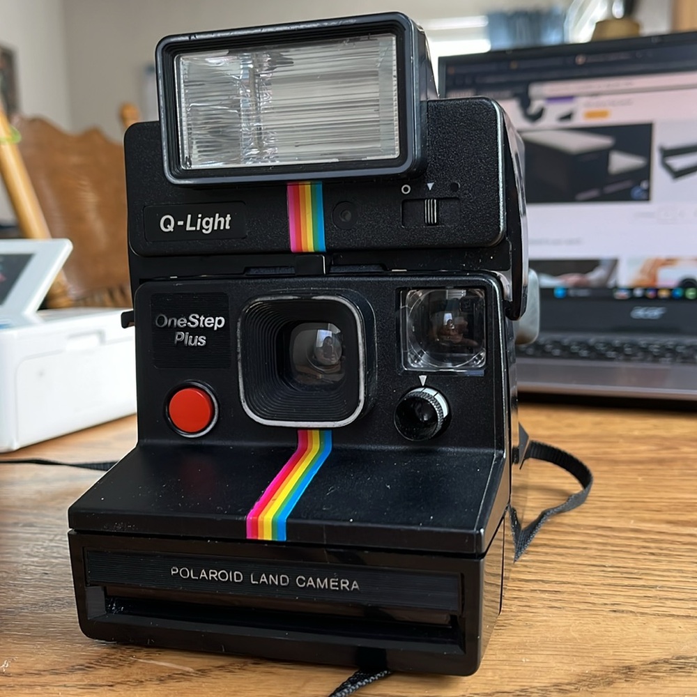 Vintage Polaroid Rainbow 2351 One Step Plus Land Camera INCLUDING O-Light - Picture 5 of 14